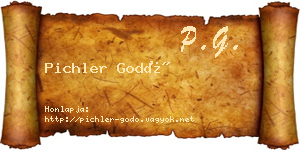 Pichler Godó névjegykártya